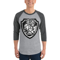 Unisex Tiger 3/4 Sleeve Raglan Shirt