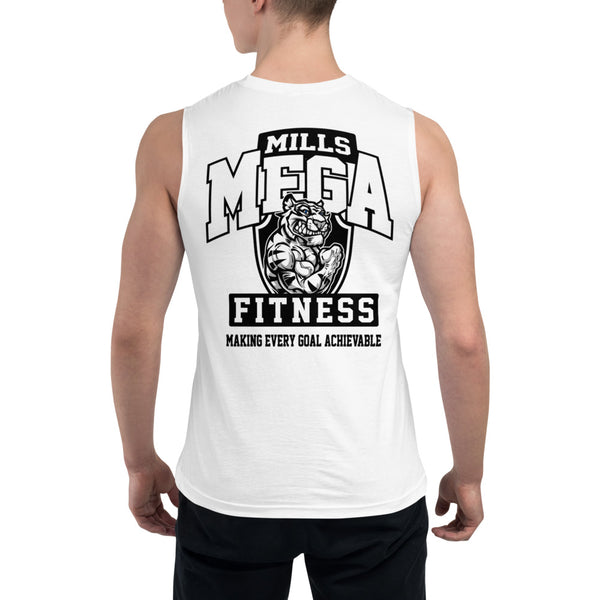 Mills MEGA Fitness White Muscle Shirt